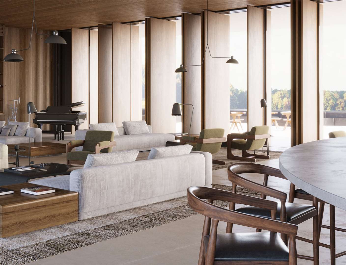Inside a room at the new hotel, which will be built by 2030. Picture: Holloway Studio