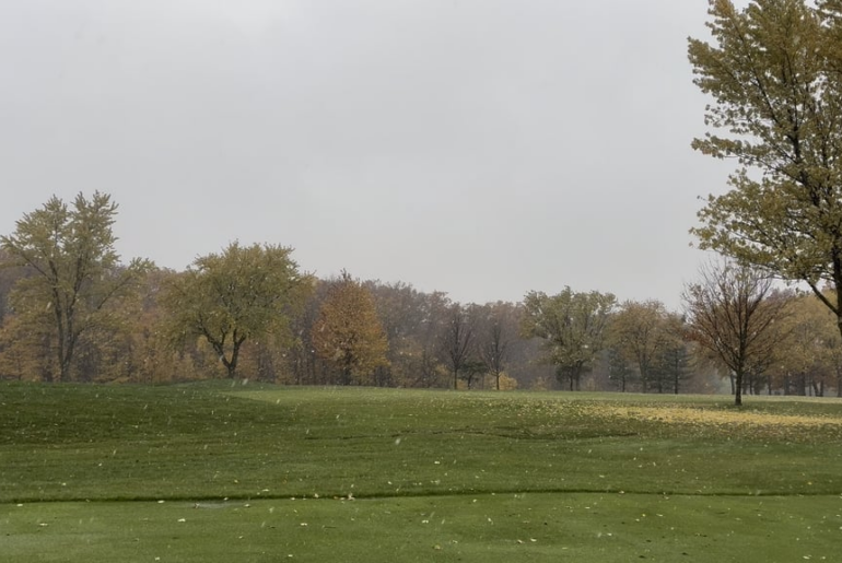 Just birdied 13/14, but I can’t feel my hands.