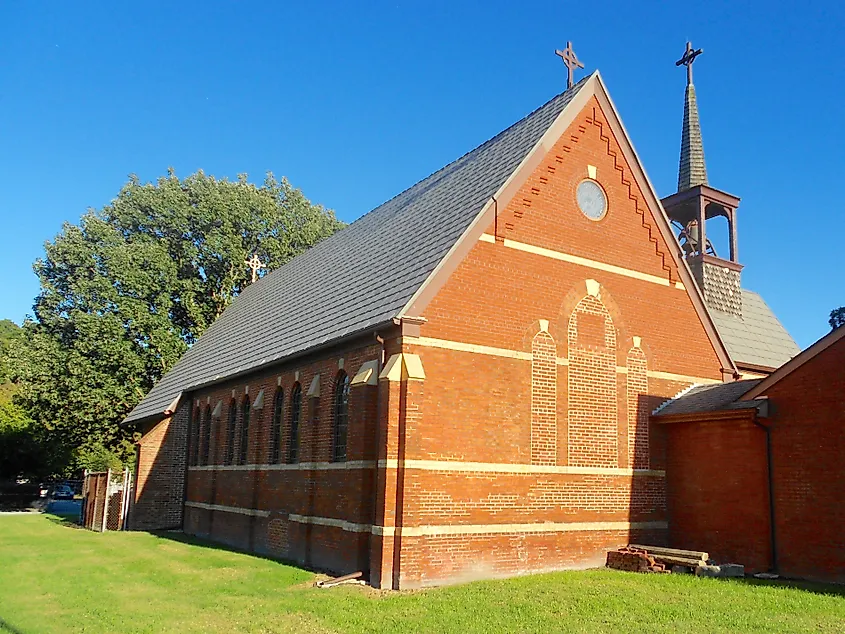 A church in the town of Bridgeville, Delaware.