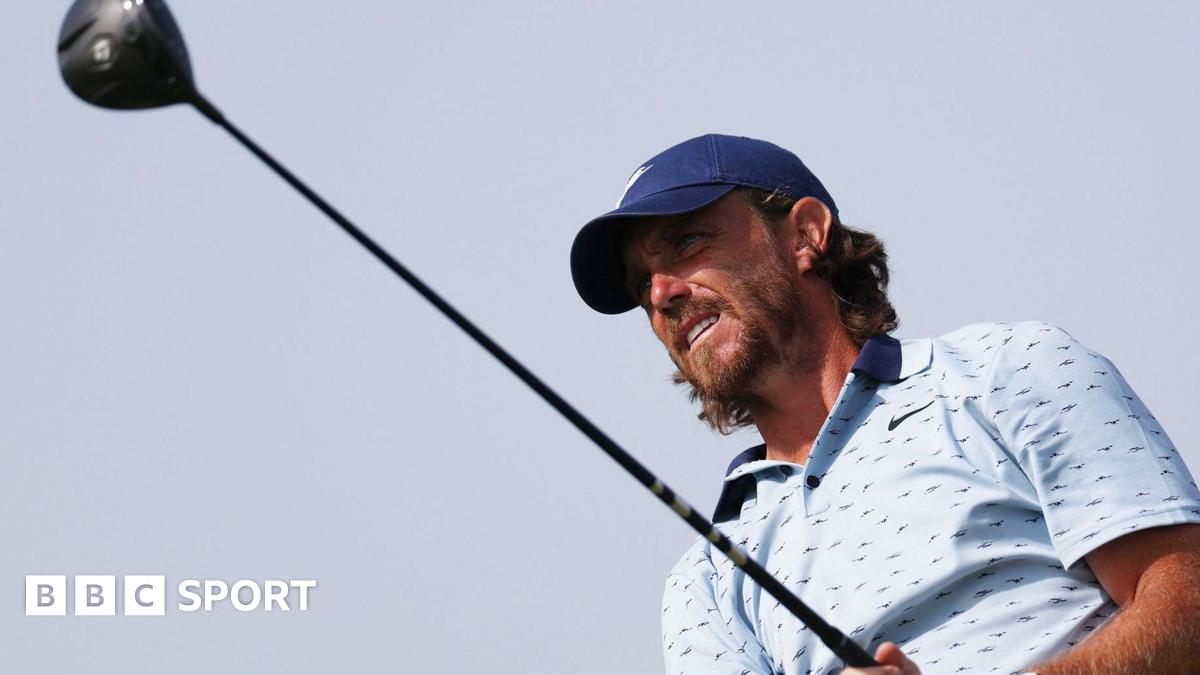 Abu Dhabi Championship: Tommy Fleetwood trails leader Aaron Rai by one shot after 54 holes Tommy Fleetwood watches a shot