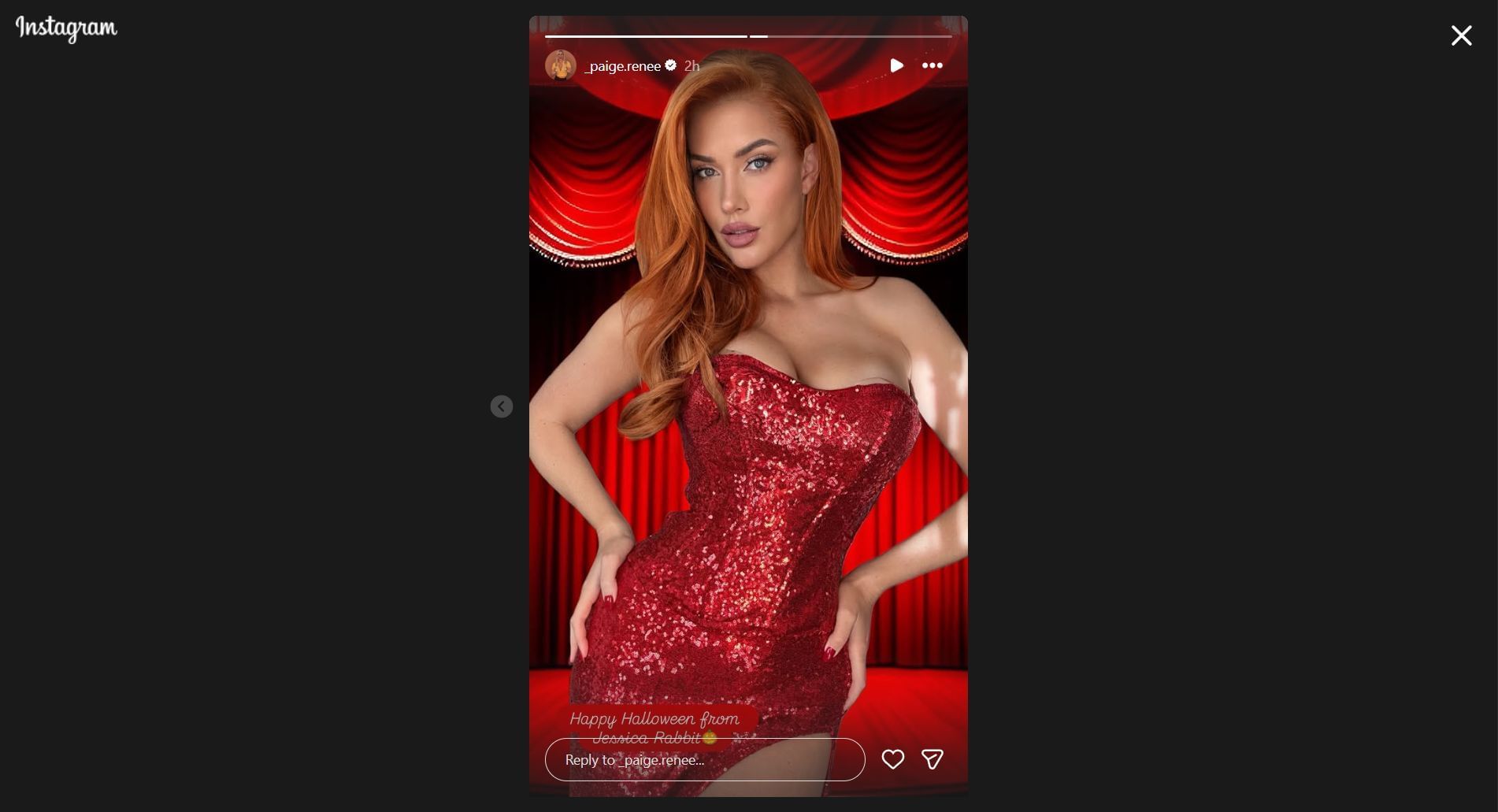 Still taken from Spiranac's Instagram story (Image Credit: Instagram @_paige.renee)