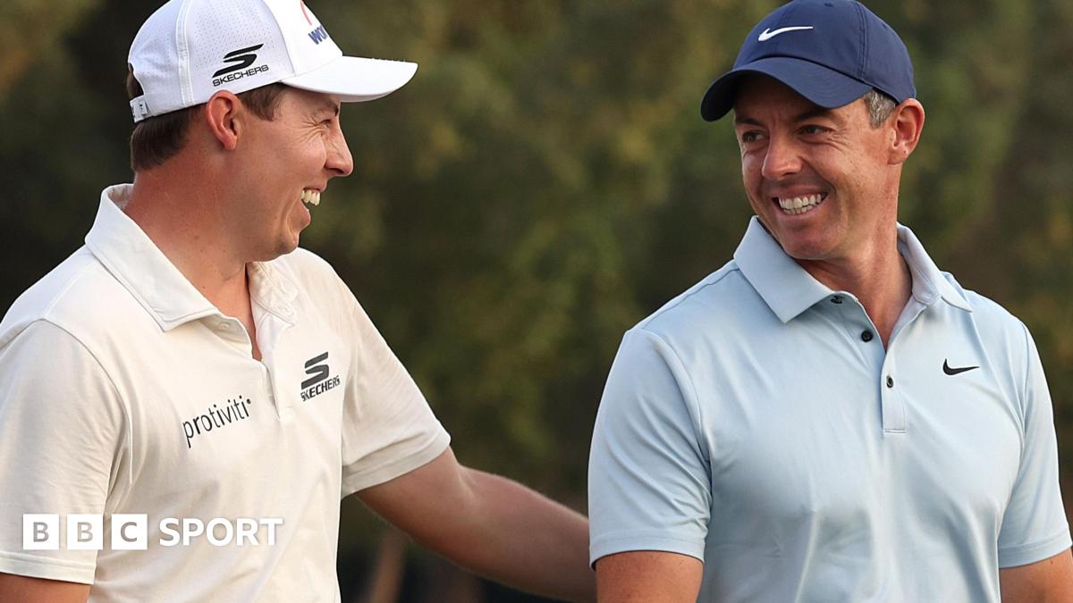 European golf in rude health but sponsor demands solutions to fractured game Matt Fitzpatrick and Rory McIlroy have a laugh after the DP World Tour Championship
