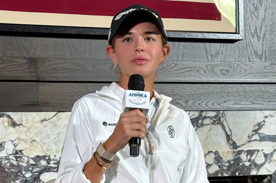 The high school student described Woods as the “best golfer in the entire world.” AP