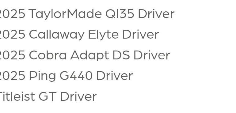 Just won a driver, what to pick?