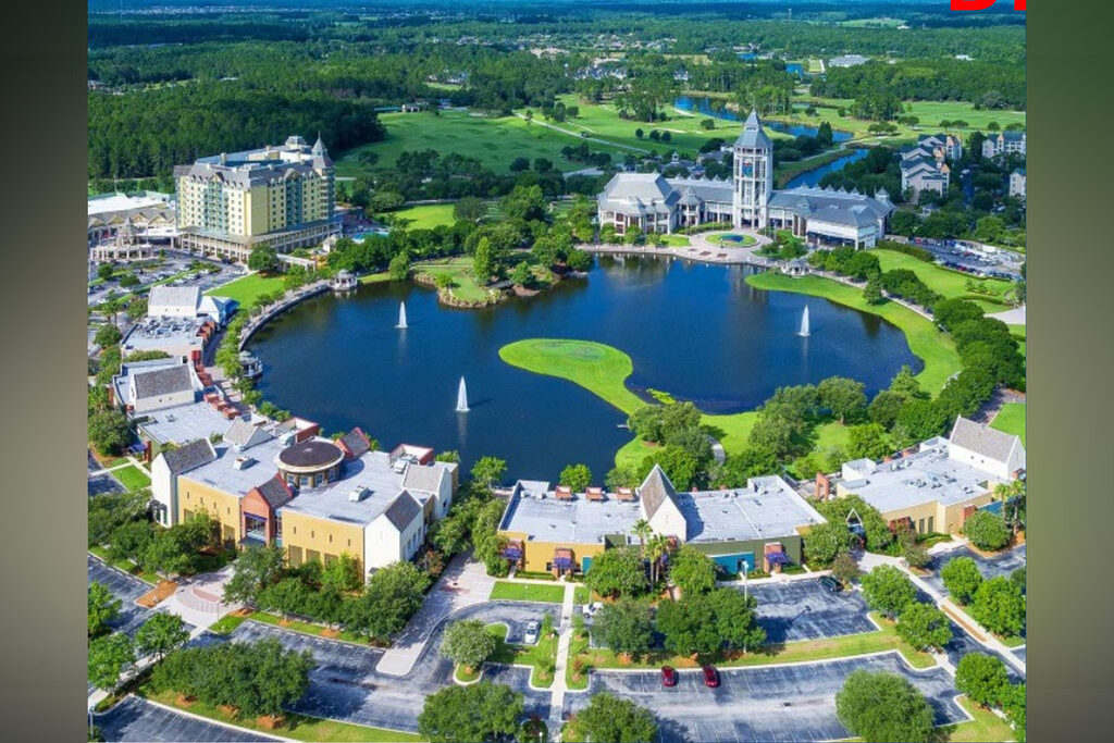 aerial of golf course
