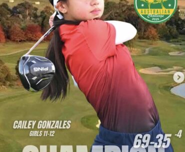 Gonzales scores breakthrough in Australian Challenge golf