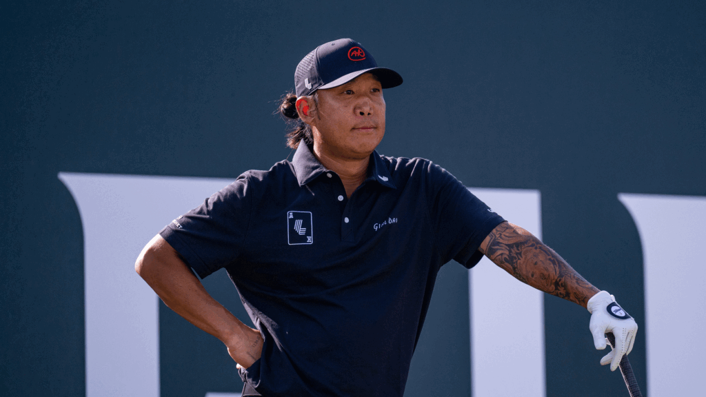 Anthony Kim looks on during round two of the 2025 PIF Saudi International