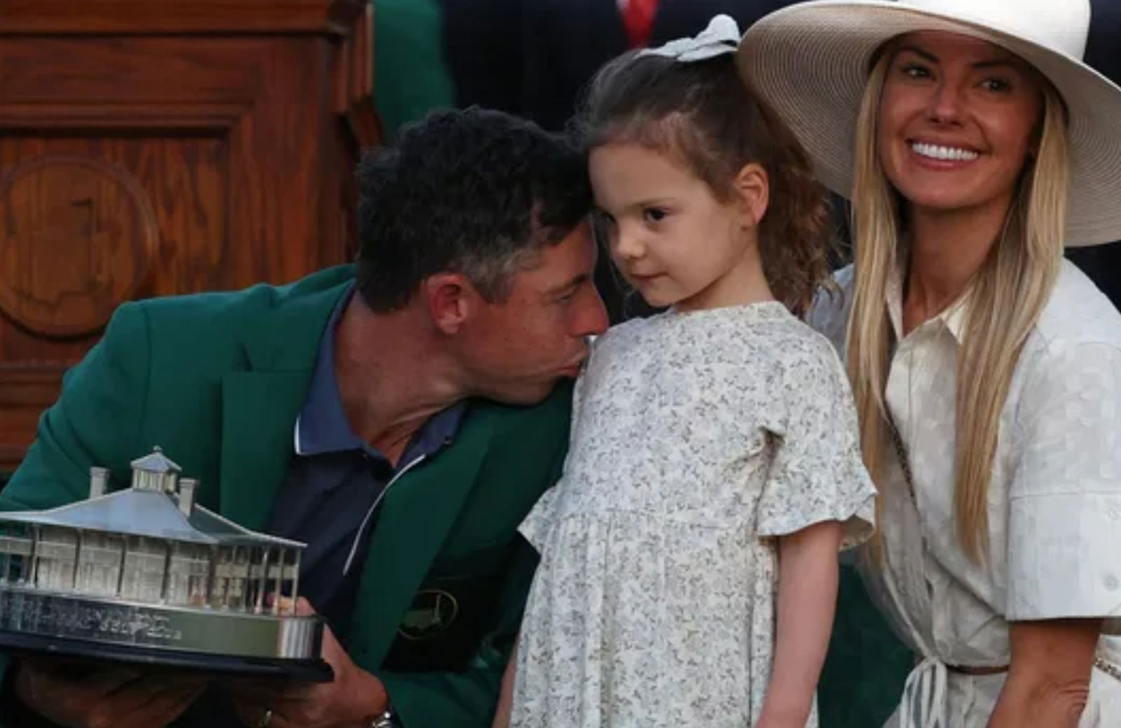 McIlroy with daughter Poppy and wife Erica 