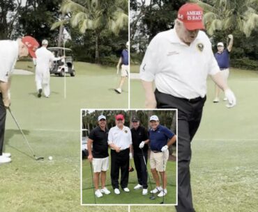 Trump sinks impressive chip shot in viral video after latest Biden golf jab: ‘Winning is always nice!’