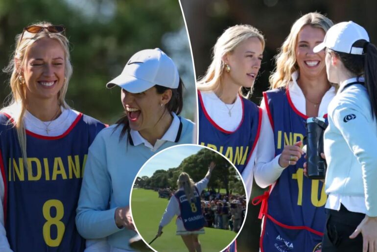 Sophie Cunningham hits awful pro-am tee shot, Caitlin Clark lets her hear it