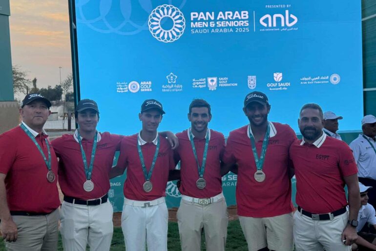 Egypt golf team reclaims Arab standing with silver; Omar Hisham Talaat congratulates team