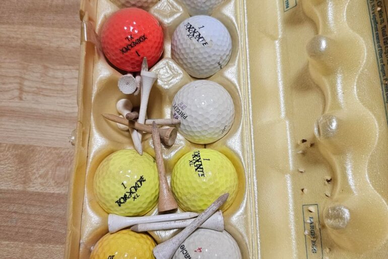 Did anyone's Grandpa store their balls in such peculiar ways?