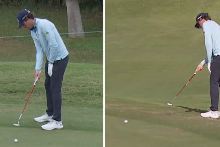 He putts with 1 hand, and he just won a PGA Tour event. What's going on here?