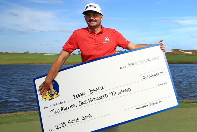 Keegan Bradley won the 2025 Skins Game