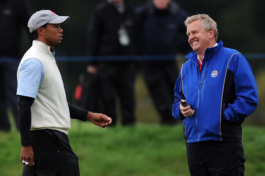 Tiger Woods and Colin Montgomerie's rivalry extended to the Ryder Cup.