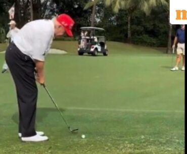 Donald Trump recently also touted his own record