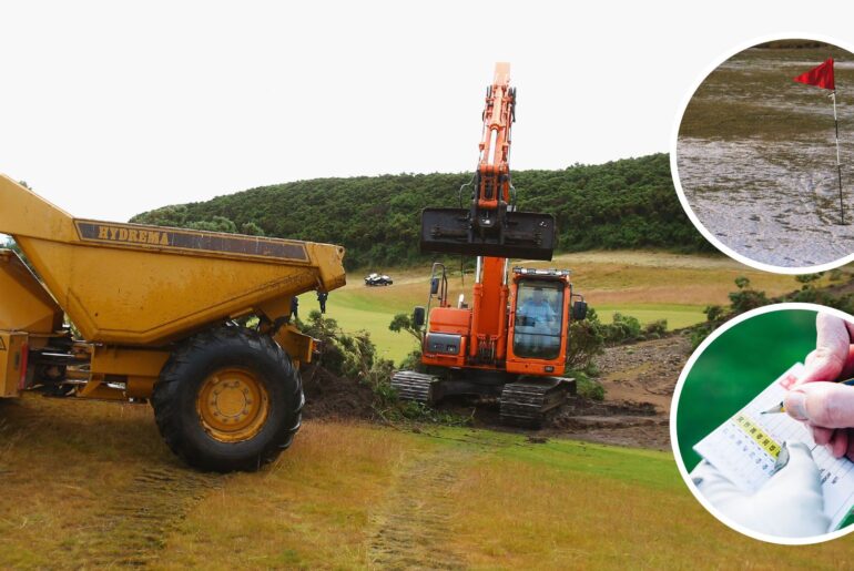 Entering a scorecard in golf when a course has holes closed