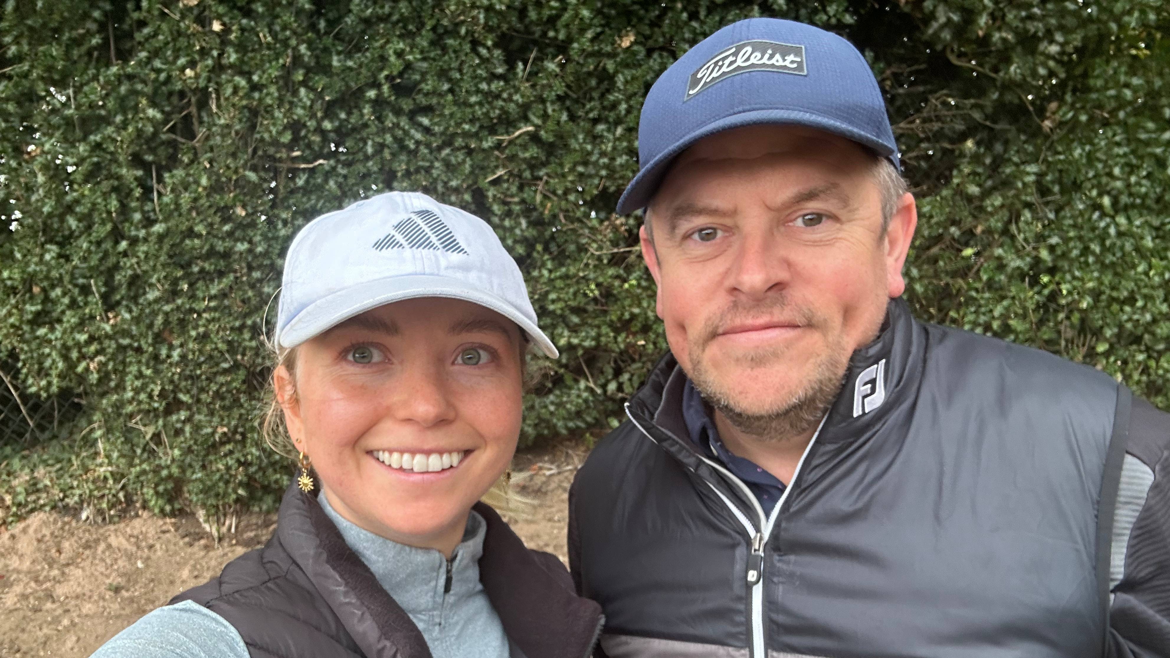 Lili Dewrance with coach Richard Lally