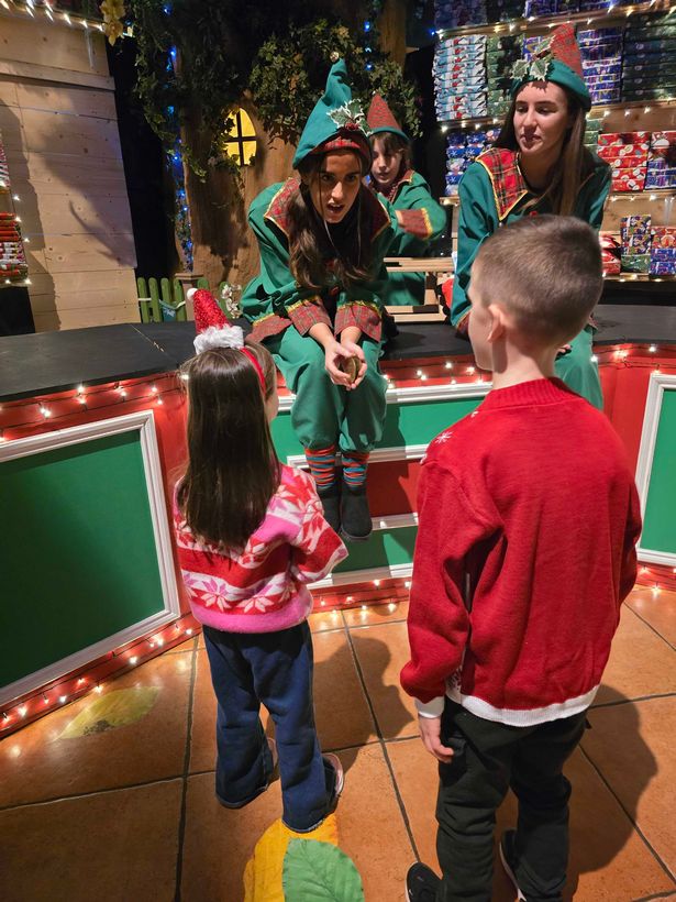 Meeting the elves in the toy shop to get a present was a big attraction for the kids