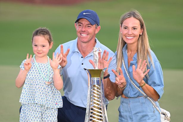 Rory McIlroy with his wife Erica Stoll and daughter Poppy