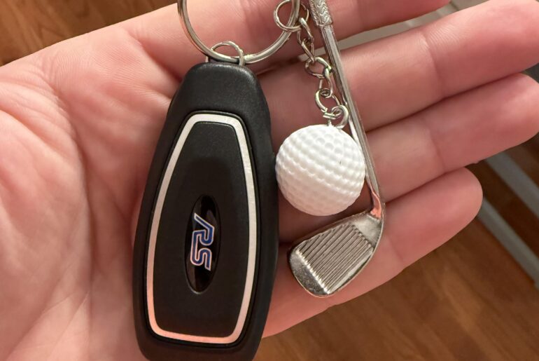 My 4 y/o knows I love golf and my car and picked this out for me for Christmas 🥲