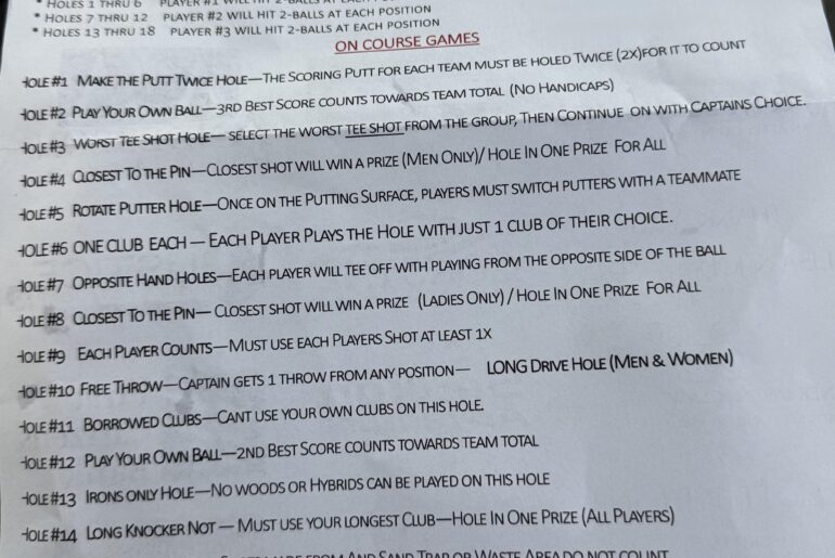 This Charity Scramble Rules Sheet 😳
