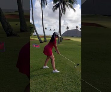 Amazing Golf Swing you need to see | Golf Girl awesome swing | Golf shorts | Stephanie Gibri