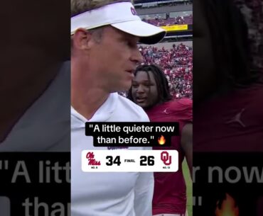 Lane Kiffin was feeling it after a big-time road win over Oklahoma 😤