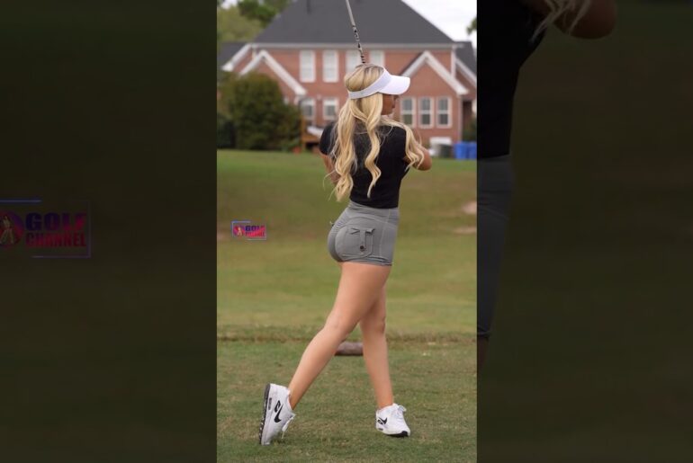 Amazing Golf Swing you need to see | Golf Girl awesome swing | Golf shorts | Kaelee Rene