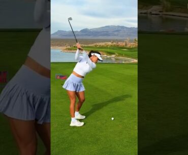 Amazing Golf Swing you need to see | Golf Girl awesome swing | Golf shorts | Michele Uemoto