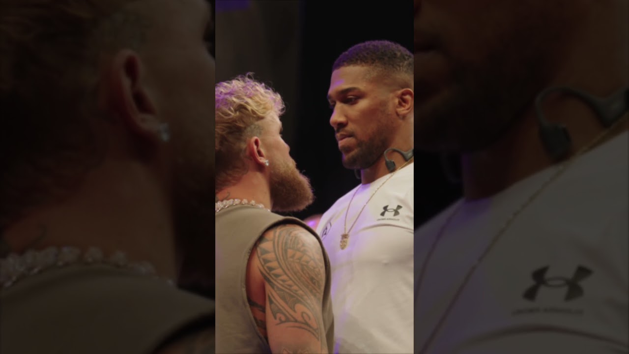 First Face Off: Jake Paul vs Anthony Joshua | The Size Difference 🤯 First Face Off: Jake Paul vs Anthony Joshua | The Size Difference 🤯