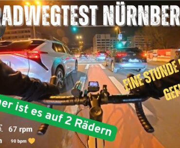 Wie gut und sicher ist Nürnberg's Radweg um die Stadt? Test im Feierabendverkehr