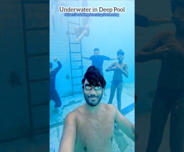 Deep Pool Challenge: Touching the Bottom with Fellow Swimmers 🏊🏻 #swimming #deepwater #underwater