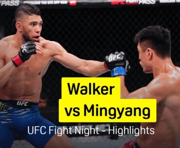 Johnny Walker vs Zhang Mingyang | UFC Fight Night | DAZN Highlights