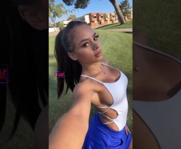 Amazing Golf Swing you need to see | Golf Girl awesome swing | Golf shorts | Jazmy