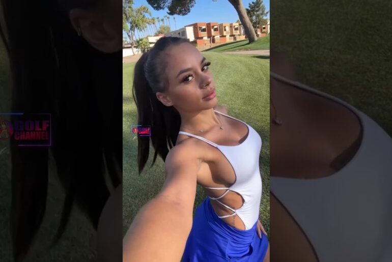 Amazing Golf Swing you need to see | Golf Girl awesome swing | Golf shorts | Jazmy