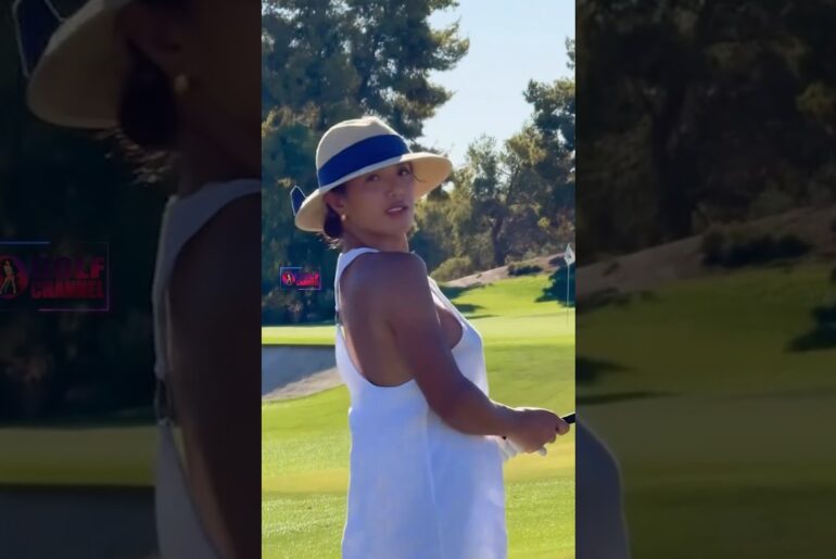 Amazing Golf Swing you need to see | Golf Girl awesome swing | Golf shorts | Alexandra Harju