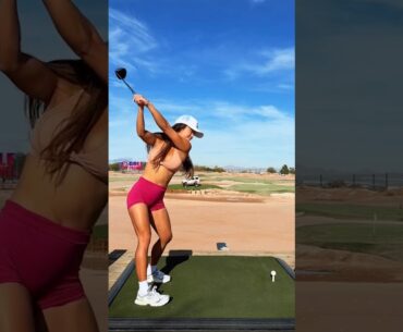 Amazing Golf Swing you need to see | Golf Girl awesome swing | Golf shorts | Michele Uemoto