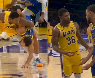 Steph Curry and Marcus Smart have words after Smart tried to injure Curry
