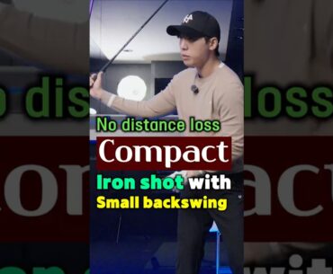 Pro's Iron backswing tip with small backswing and no distance loss #golfswing #golf #golftips