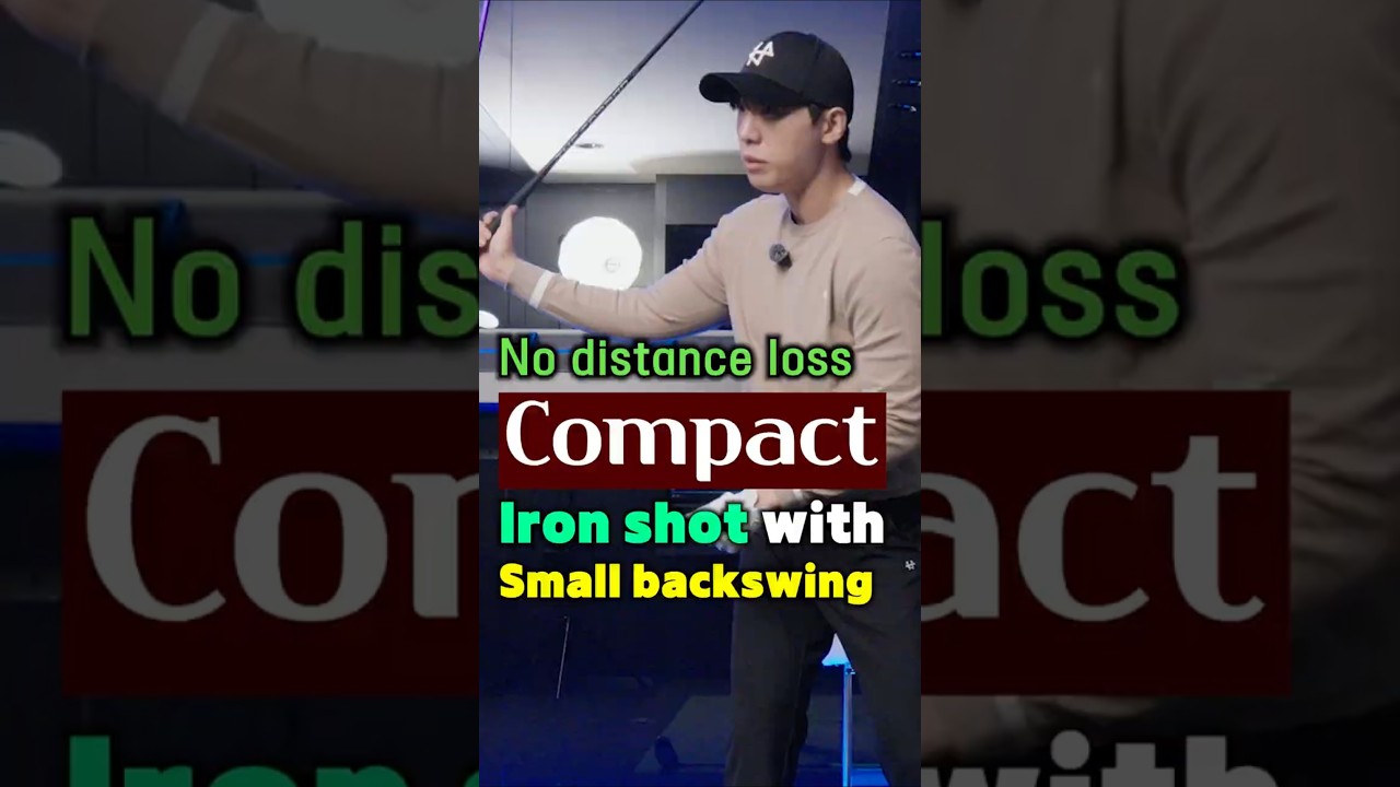 Pro's Iron backswing tip with small backswing and no distance loss #golfswing #golf #golftips