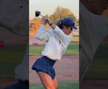 Amazing Golf Swing you need to see | Golf Girl awesome swing | Golf shorts | Alexandra Harju