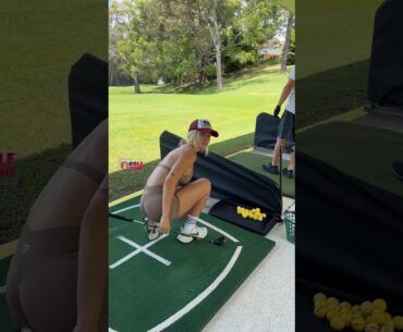 Amazing Golf Swing you need to see | Golf Girl awesome swing | Golf shorts | Becy