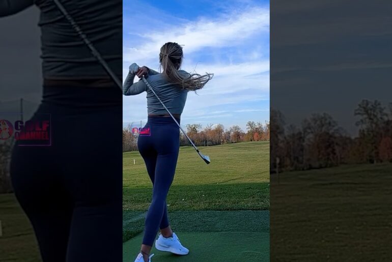 Amazing Golf Swing you need to see | Golf Girl awesome swing | Golf shorts | Tabitha Gryczewski