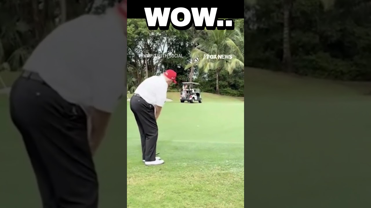 Pr Trump With An Impressive Shot On the Golf Course!!π Pr Trump With An Impressive Shot On the Golf Course!!π