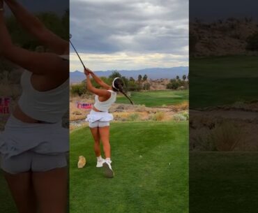 Amazing Golf Swing you need to see | Golf Girl awesome swing | Golf shorts | Michele Uemoto
