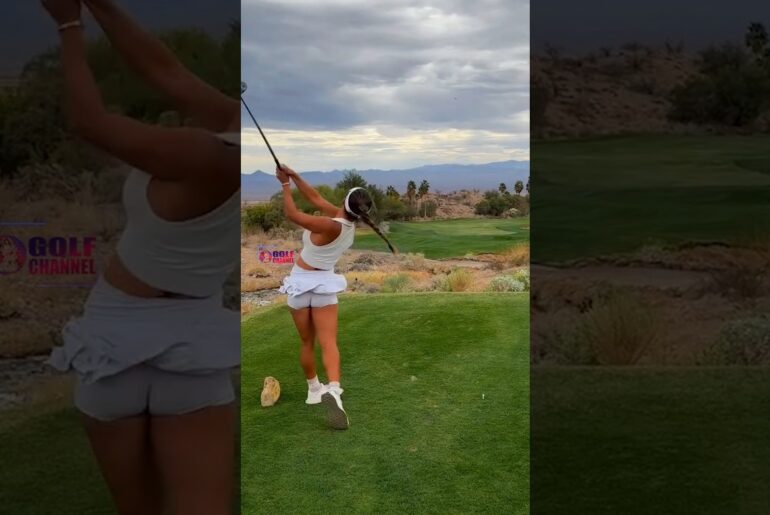 Amazing Golf Swing you need to see | Golf Girl awesome swing | Golf shorts | Michele Uemoto