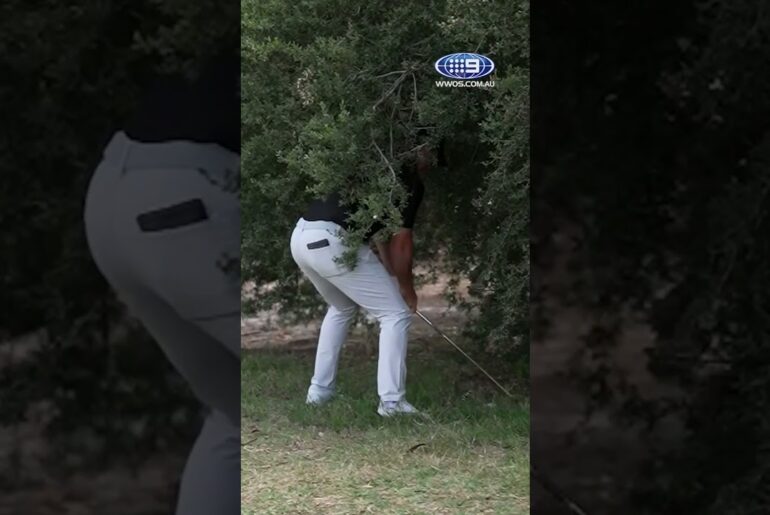 An AIR SWING from Rory McIlroy! 😱🏌️#AusOpenGolf #Golf