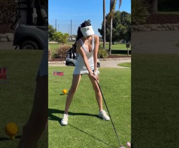 Amazing Golf Swing you need to see | Golf Girl awesome swing | Golf shorts | Jazz
