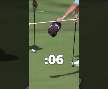 Eckroat was assessed a penalty for waiting more than 10 secs for his ball to drop during '24 PLAYERS